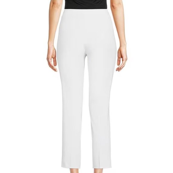 Jude Connally Lucia Ponte Knit Elastic Waistband Straight Pull-On Ankle Pants M - Picture 7 of 14